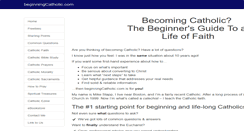 Desktop Screenshot of beginningcatholic.com