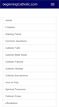 Mobile Screenshot of beginningcatholic.com