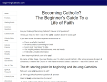 Tablet Screenshot of beginningcatholic.com